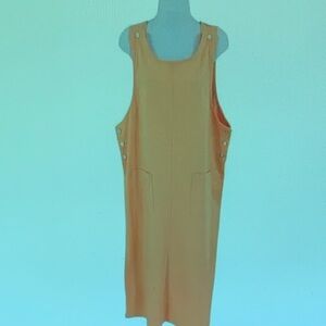 Vintage Sleeveless Orange Maxi Dress